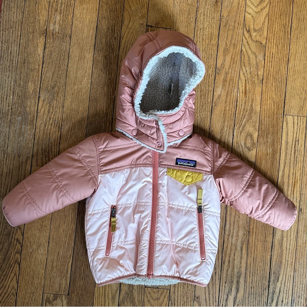 Patagonia Tribbles Pink Quilted Jacket with Hood